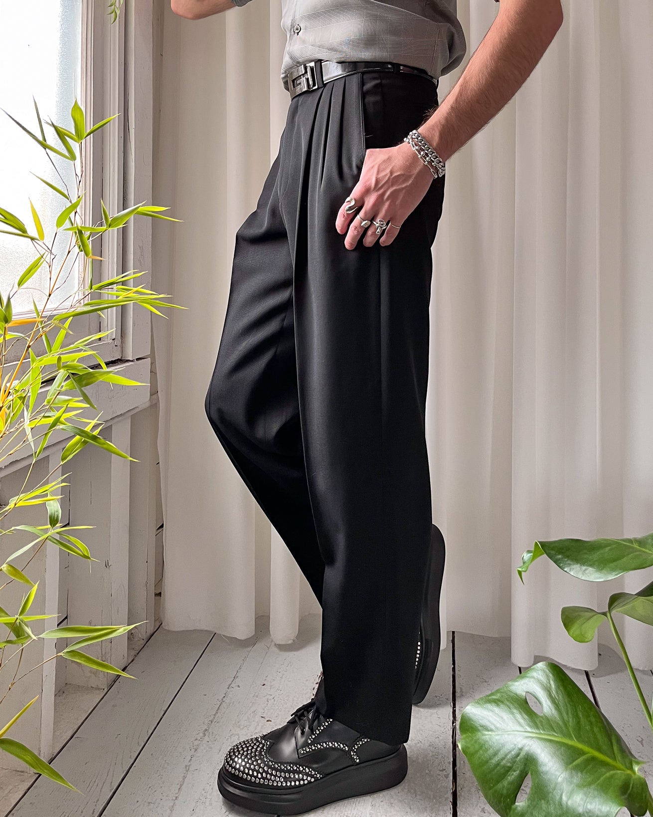 90s Givenchy Black Pants - Lucky Vintage
