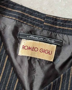 90s Romeo Gigli Striped Wool Vest