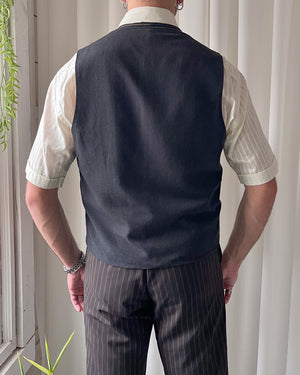 90s Romeo Gigli Striped Wool Vest