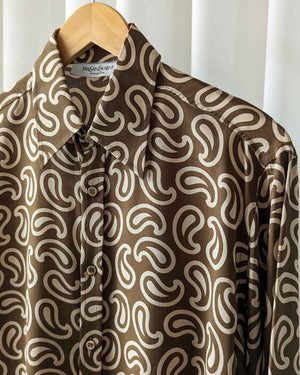 90s YSL Paisley Silk Shirt