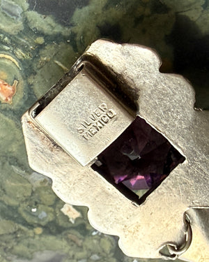 Sterling & Amethyst Link Bracelet