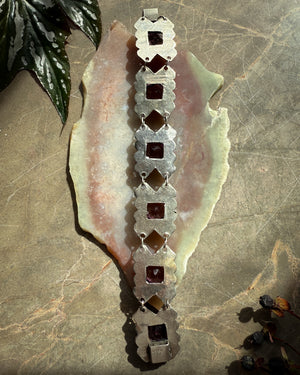 Sterling & Amethyst Link Bracelet