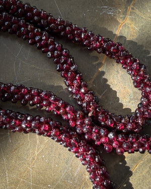 Garnet Beaded Necklace