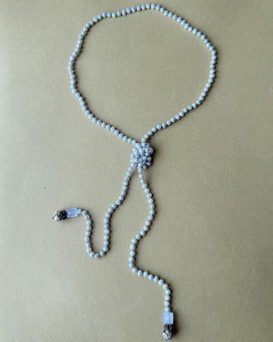 Freshwater Pearl, Agate & Jasper Lariat