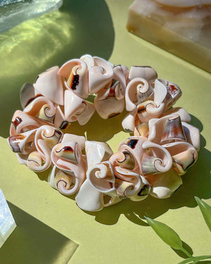 Pink Curly Shell Bracelet