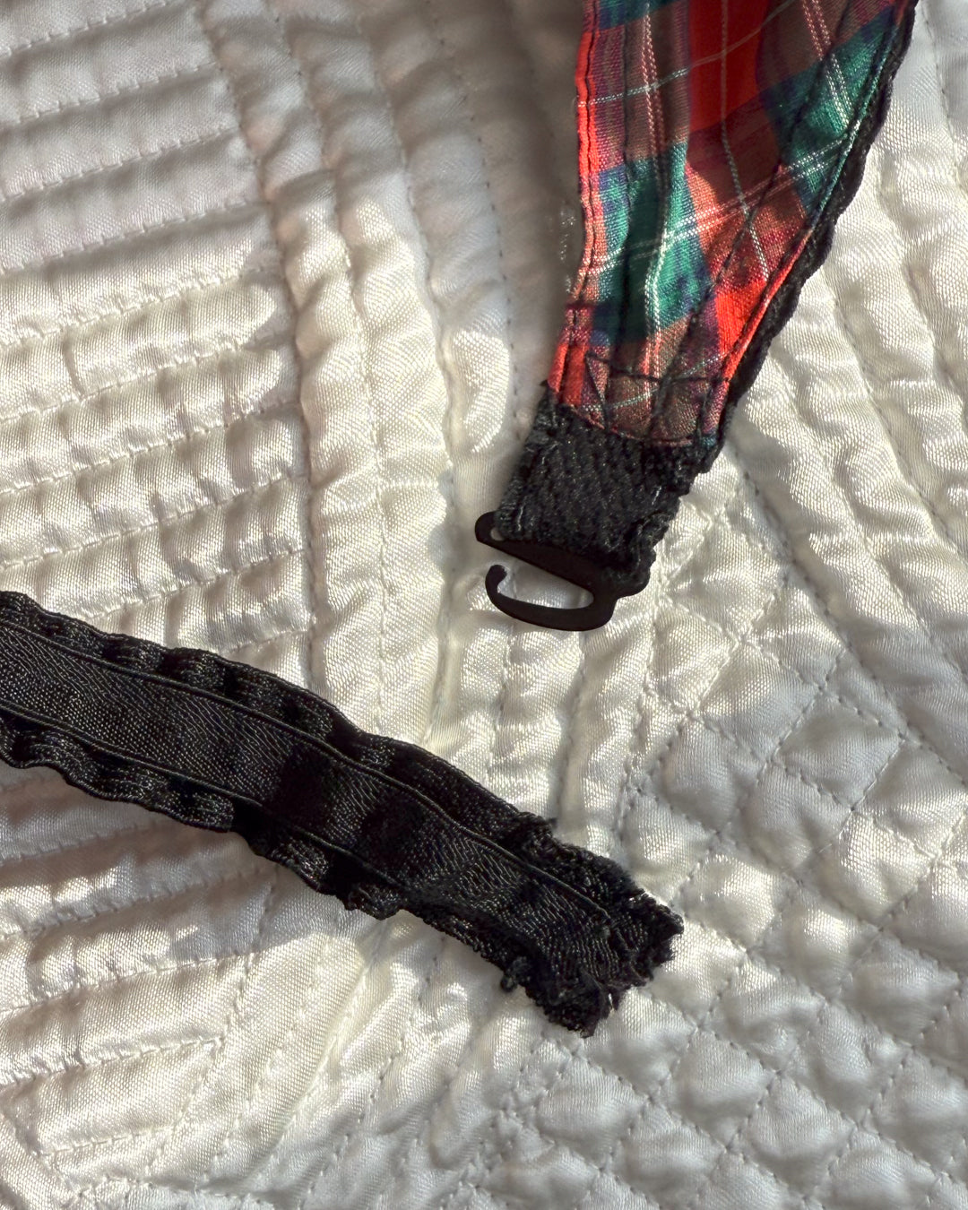 60s Tartan Garter Belt - Lucky Vintage 60s Tartan Garter Belt - Lucky Vintage