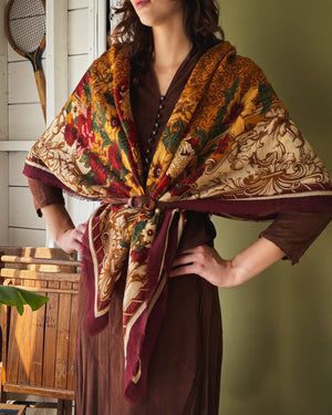 90s Wool Challis Shawl