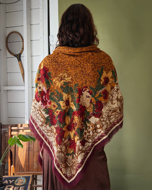 90s Wool Challis Shawl