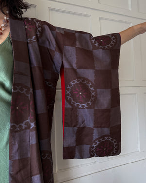 Vintage Kasuri Silk Kimono |S-L