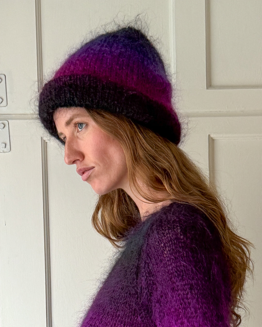 90s Hand Knit Mohair Beanie