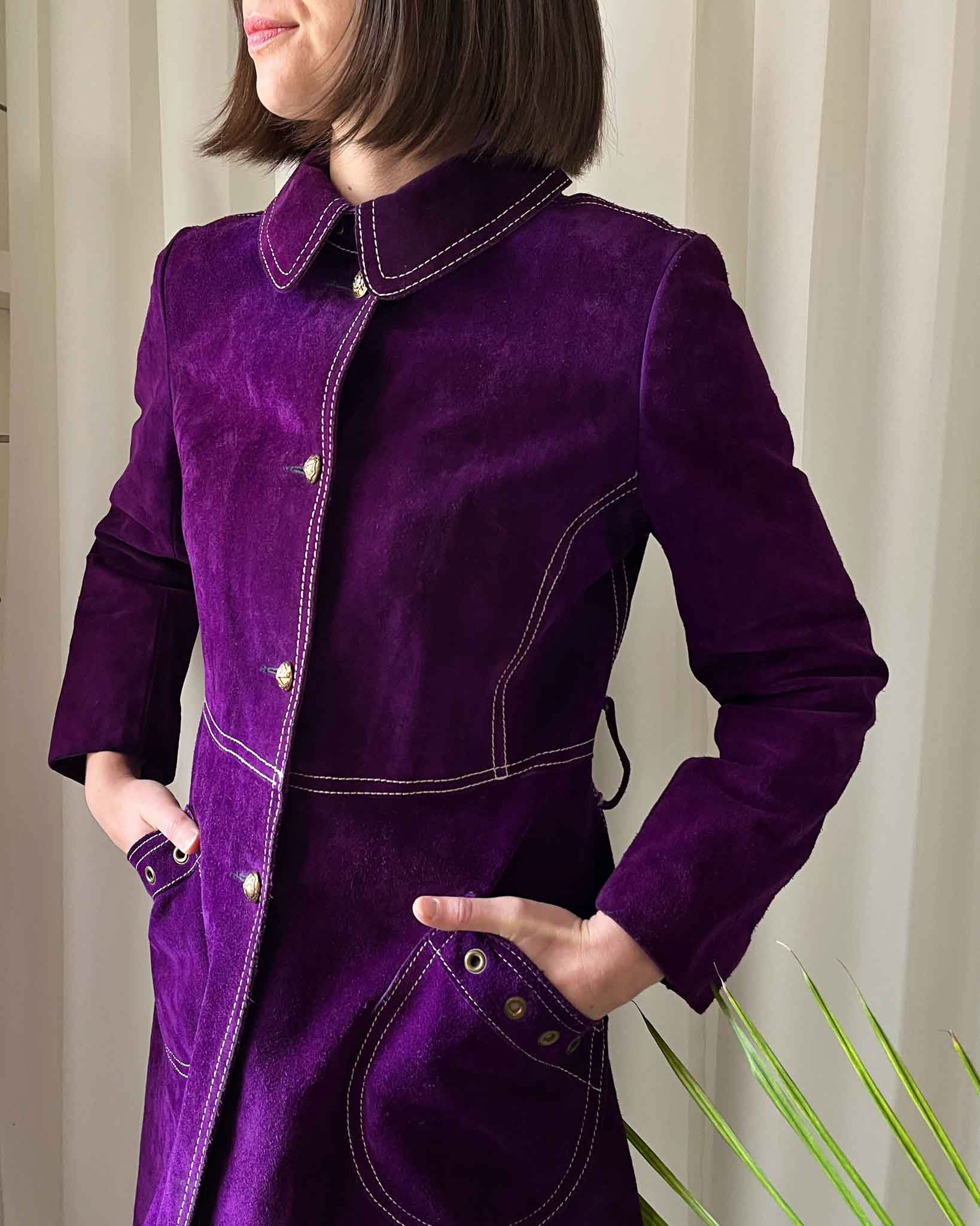 60s Purple Suede Jacket