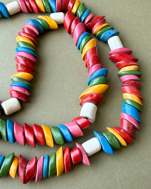 Rainbow Trade Bead Necklace