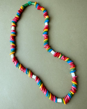 Rainbow Trade Bead Necklace