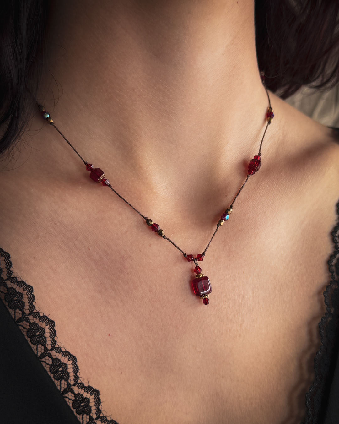 00s Glass Beaded Necklace