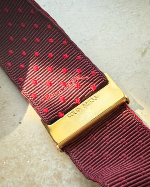 60s Burgundy Dot Suspenders