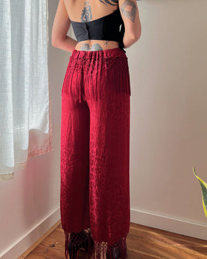 Antique Silk Piano Shawl Pants | M-L