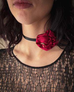 Satin Rosette Choker
