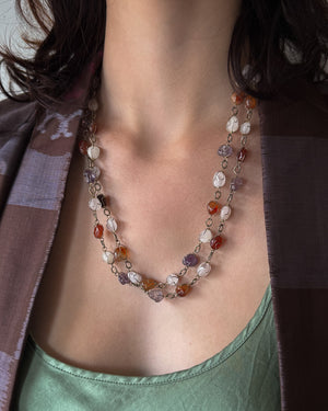 90s Semi Precious Stone Necklace