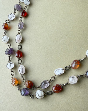 90s Semi Precious Stone Necklace