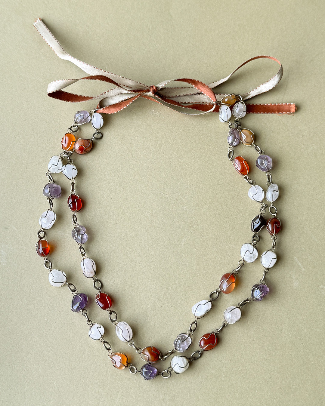 90s Semi Precious Stone Necklace