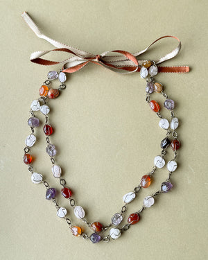 90s Semi Precious Stone Necklace
