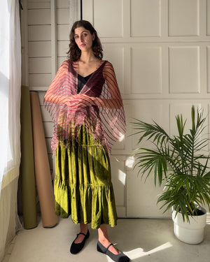 Sheer Mauve Silk Shawl