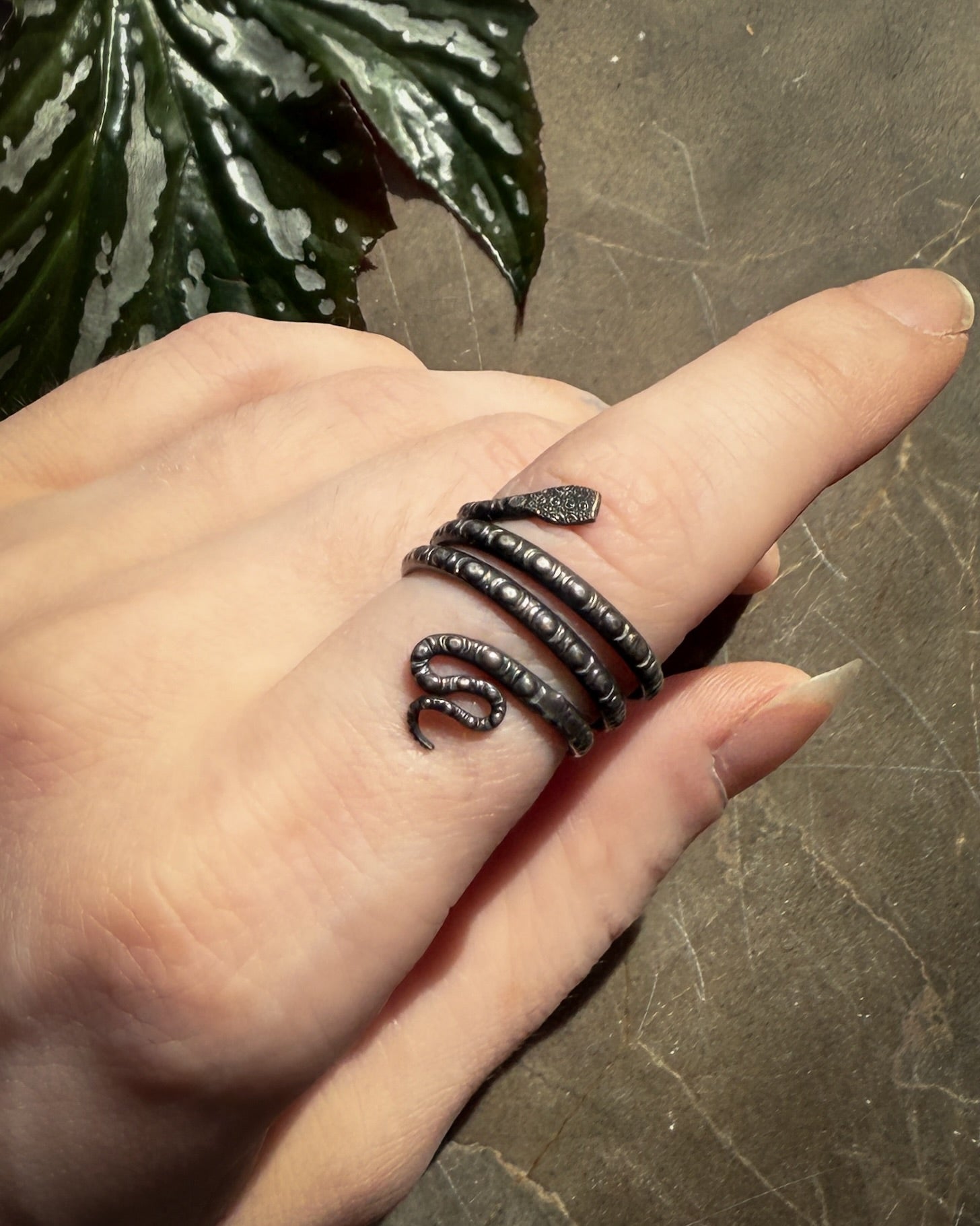 Sterling Coiled Snake Ring