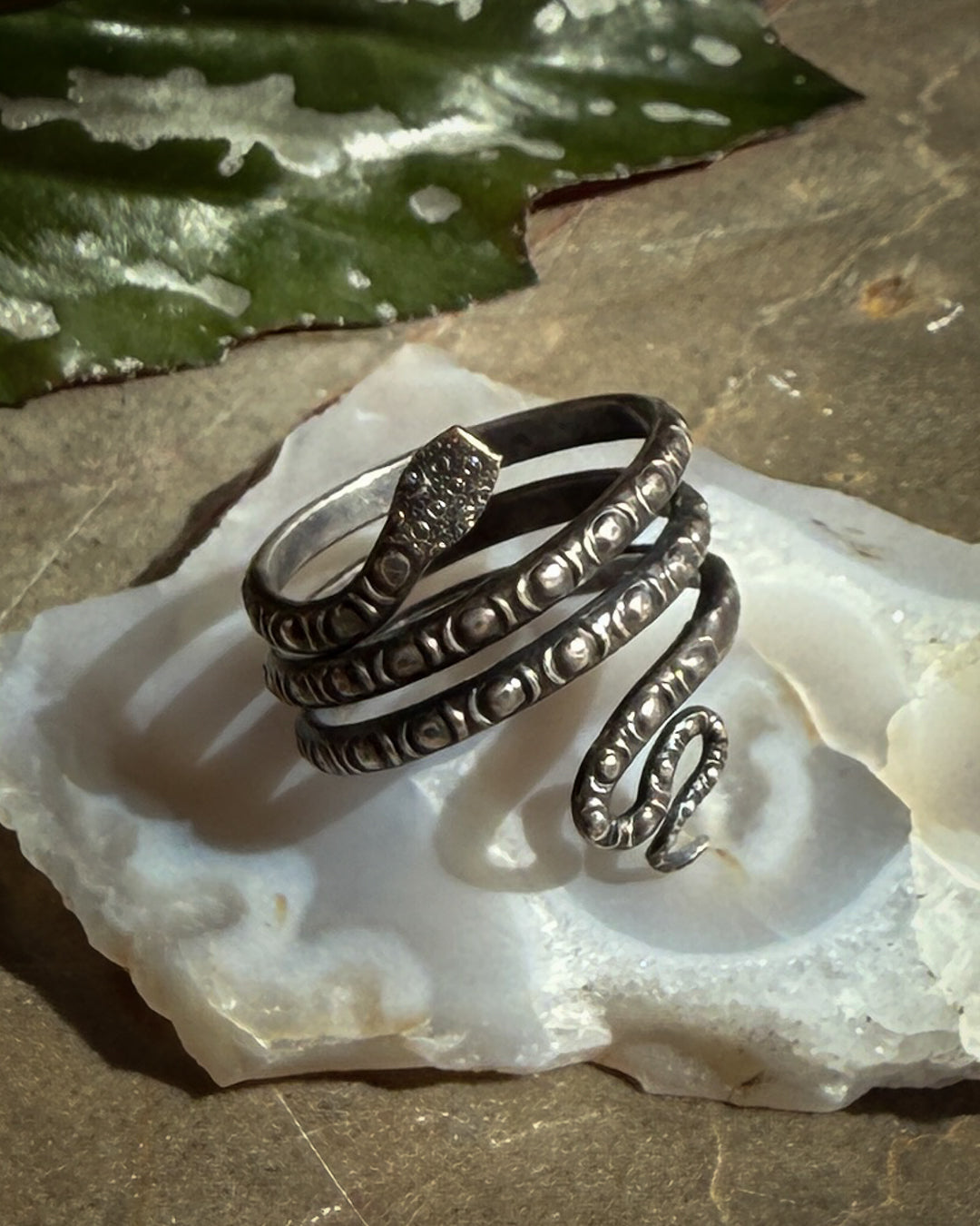 Sterling Coiled Snake Ring