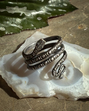 Sterling Coiled Snake Ring