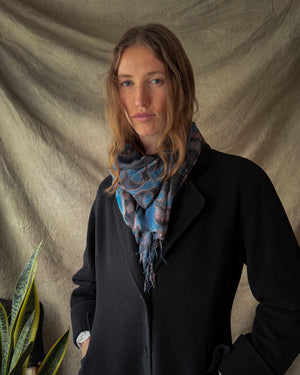 Skull Tie Dye Silk Scarf