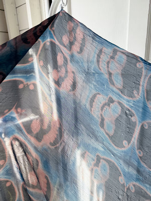 Skull Tie Dye Silk Scarf