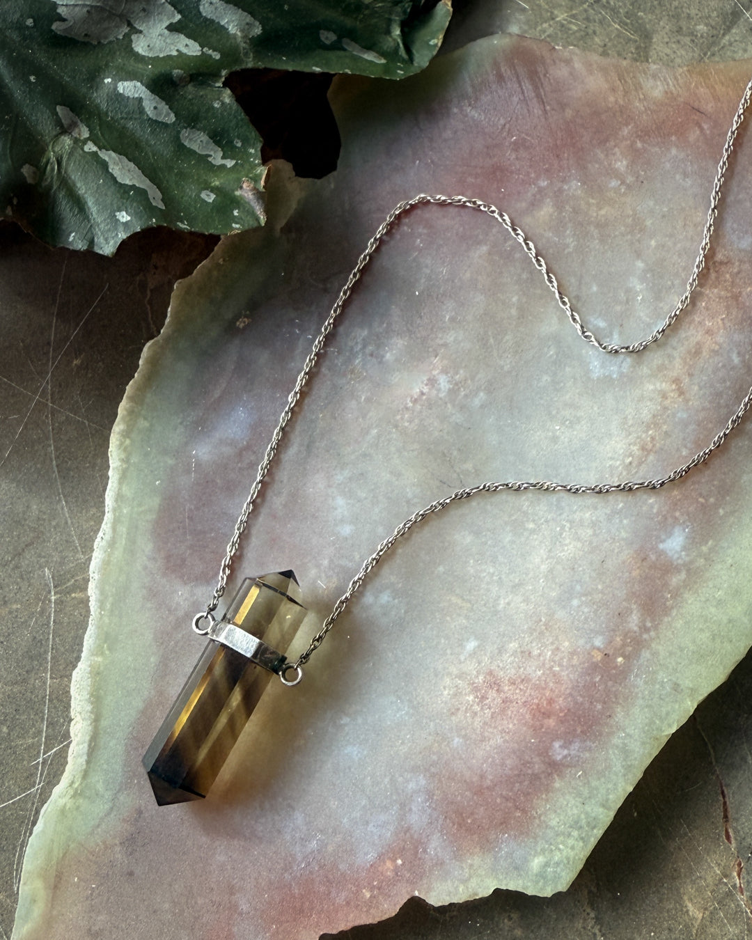 Smoky Quartz Crystal Necklace