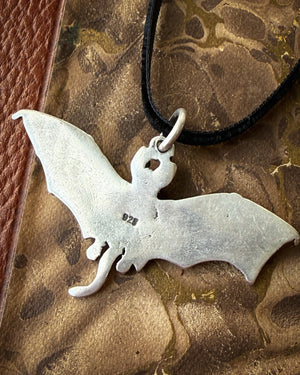 Sterling Bat Ribbon Choker