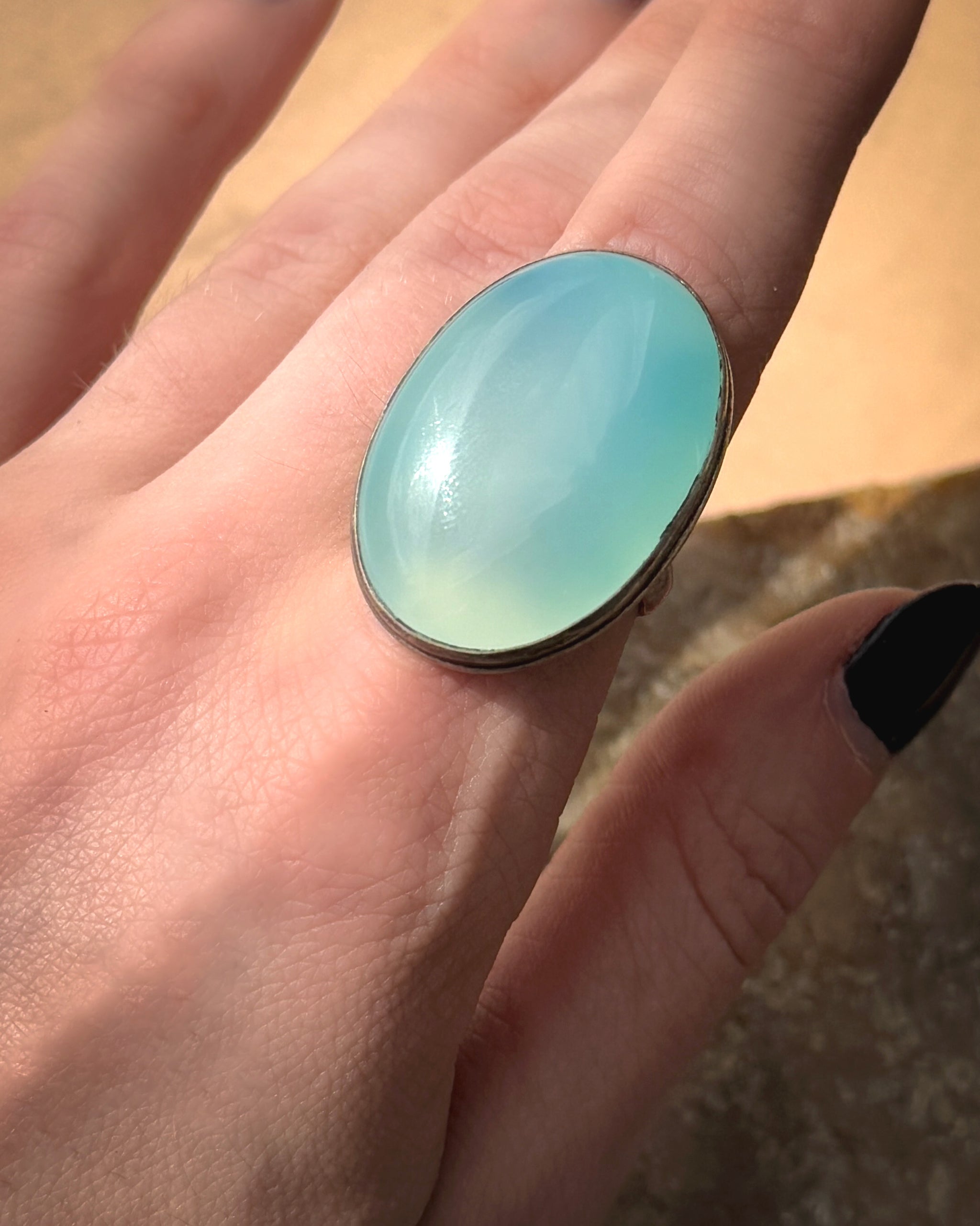 Sterling Chalcedony Ring