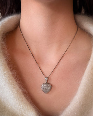 Sterling Silver Heart Locket Necklace