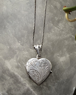 Sterling Silver Heart Locket Necklace