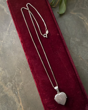 Sterling Silver Heart Locket Necklace