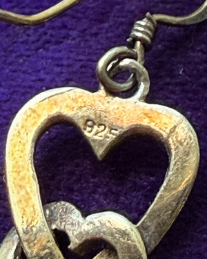 Sterling Interlocking Heart Earrings