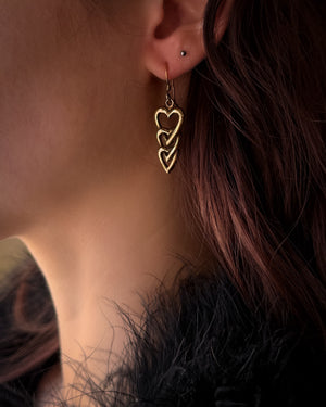 Sterling Interlocking Heart Earrings