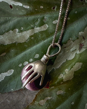 Sterling Cat's Eye Orb Necklace