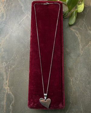 Stylized Sterling Heart Necklace