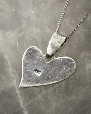 Stylized Sterling Heart Necklace