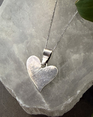 Stylized Sterling Heart Necklace