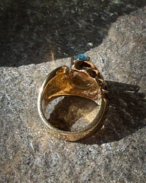 90s Vermeil Crystal Ring
