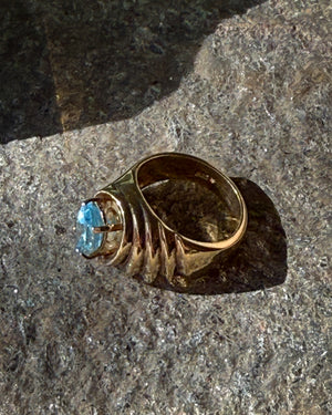90s Vermeil Crystal Ring