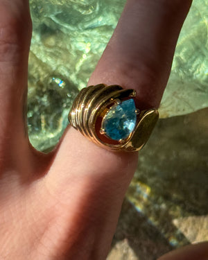 90s Vermeil Crystal Ring