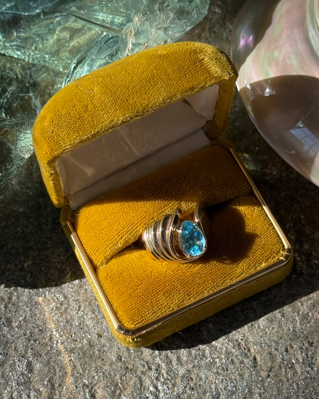 90s Vermeil Crystal Ring