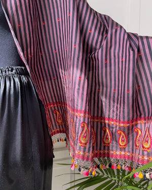 Handwoven Indian Silk Shawl