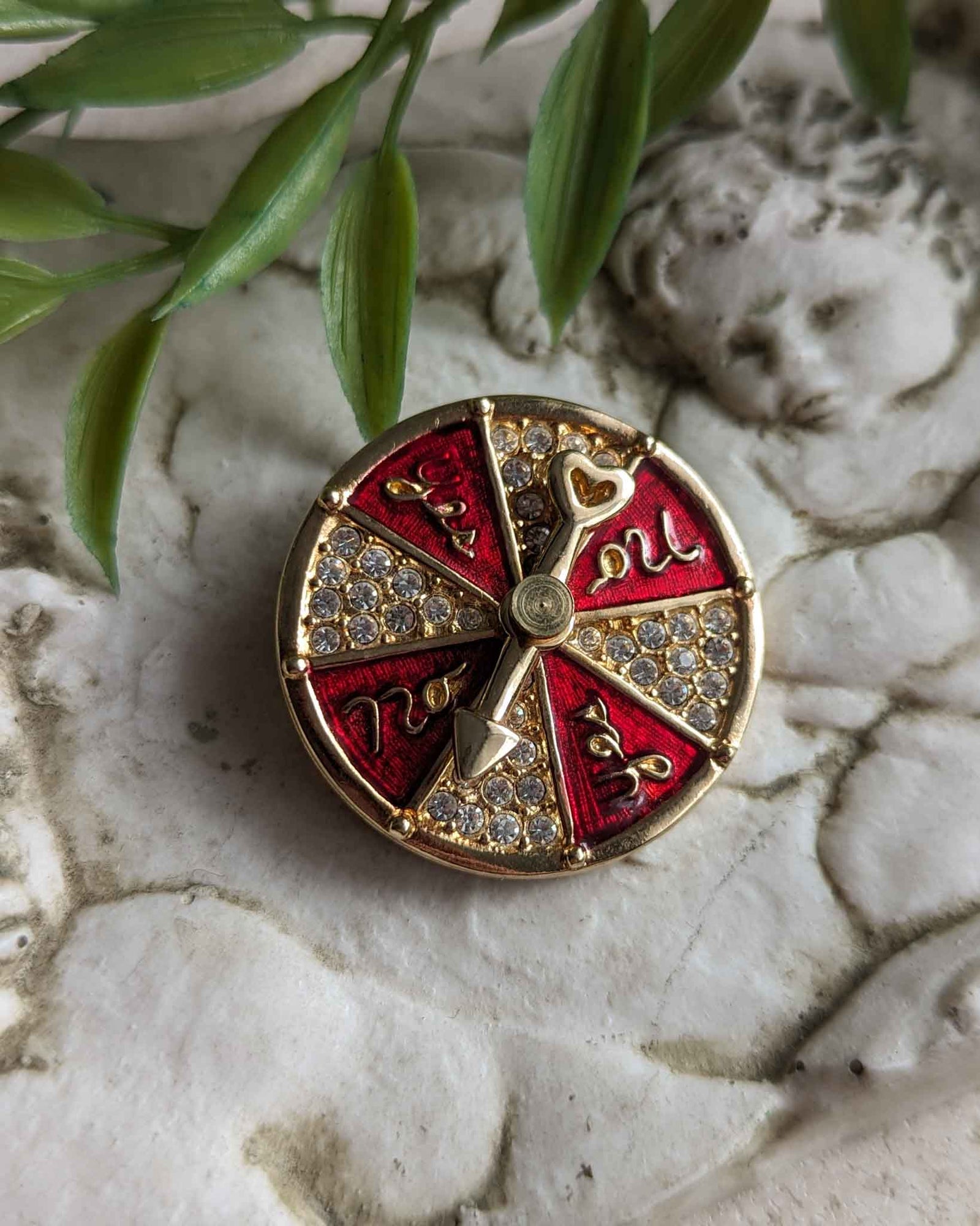 Swarovski Yes No Novelty Brooch