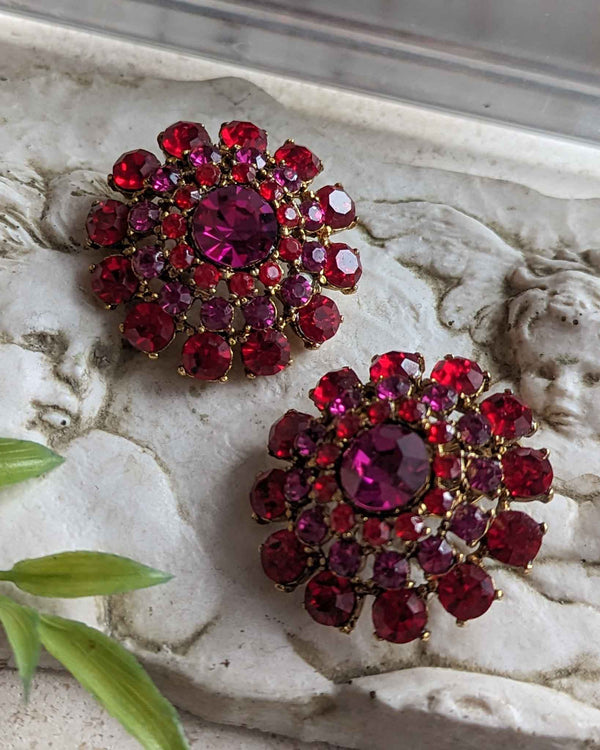 Vintage Hattie Carnegie Crystal Earrings - Ruby Lane